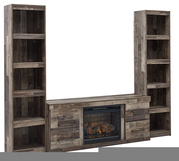 Derekson 3-Piece Entertainment Center with Electric Fireplace