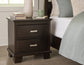Covetown King Panel Bed with Mirrored Dresser and Nightstand