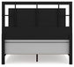 Covetown Queen Panel Bed with Mirrored Dresser, Chest and Nightstand