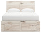 Lawroy Queen Panel Storage Bed with Mirrored Dresser, Chest and Nightstand